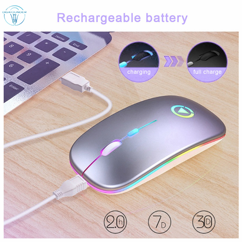 DG RGB Rechargeable Wireless Mouse USB Silent Mouse Gaming Mouse For PC Laptop