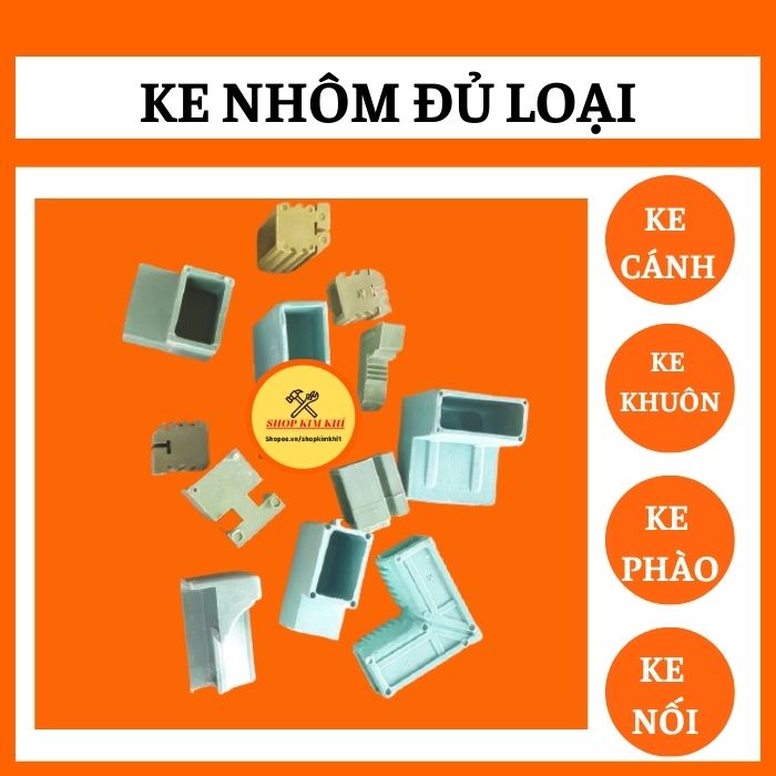 Phụ kiện cửa nhôm ke nhựa bắt góc nhôm cỏ đủ loại