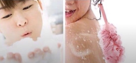Bông tắm có tay cầm