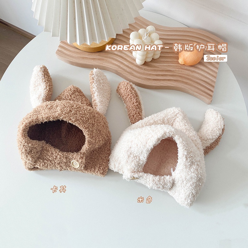 Mũ len lông cừu 2 tai cho bé 1-5 tuổi, Mũ len cho bé giữ ấm mùa đông Mẹ và Bé Pinus