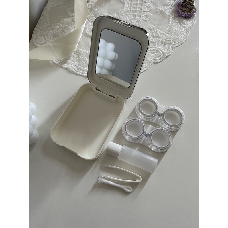 Khay Gương Đôi Tráng Gương Cao Cấp - Case Đựng Lens
