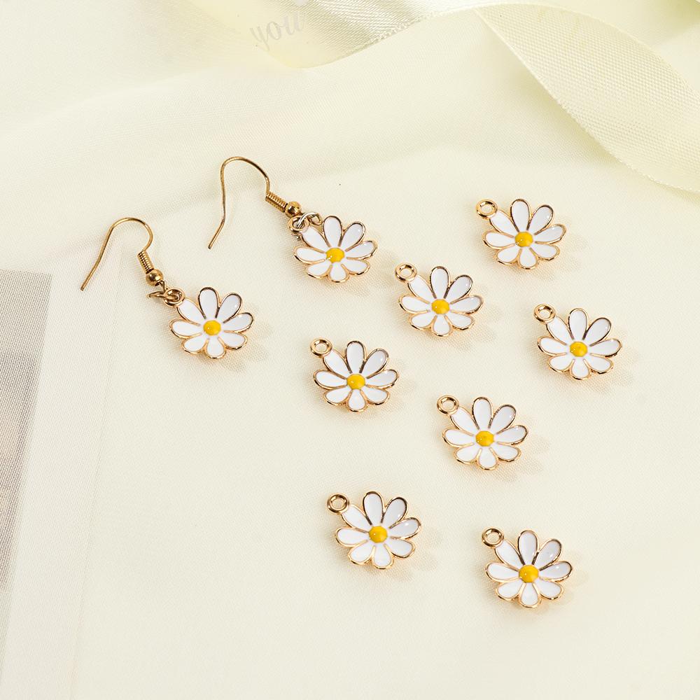 SUSANS Hạt Charm Hình Hoa Cúc Dùng Làm Trang Sức