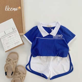 Set trang phục cotton bé trai/bé gái cổ Polo khỏe khoắn Beemo 20B116