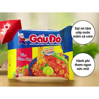 Thùng 30 gói Mì Gấu Đỏ đủ loại