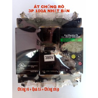 CB CHỐNG RÒ ĐIỆN 3 PHA 20A ĐẾN 100A NHẬT BẢN