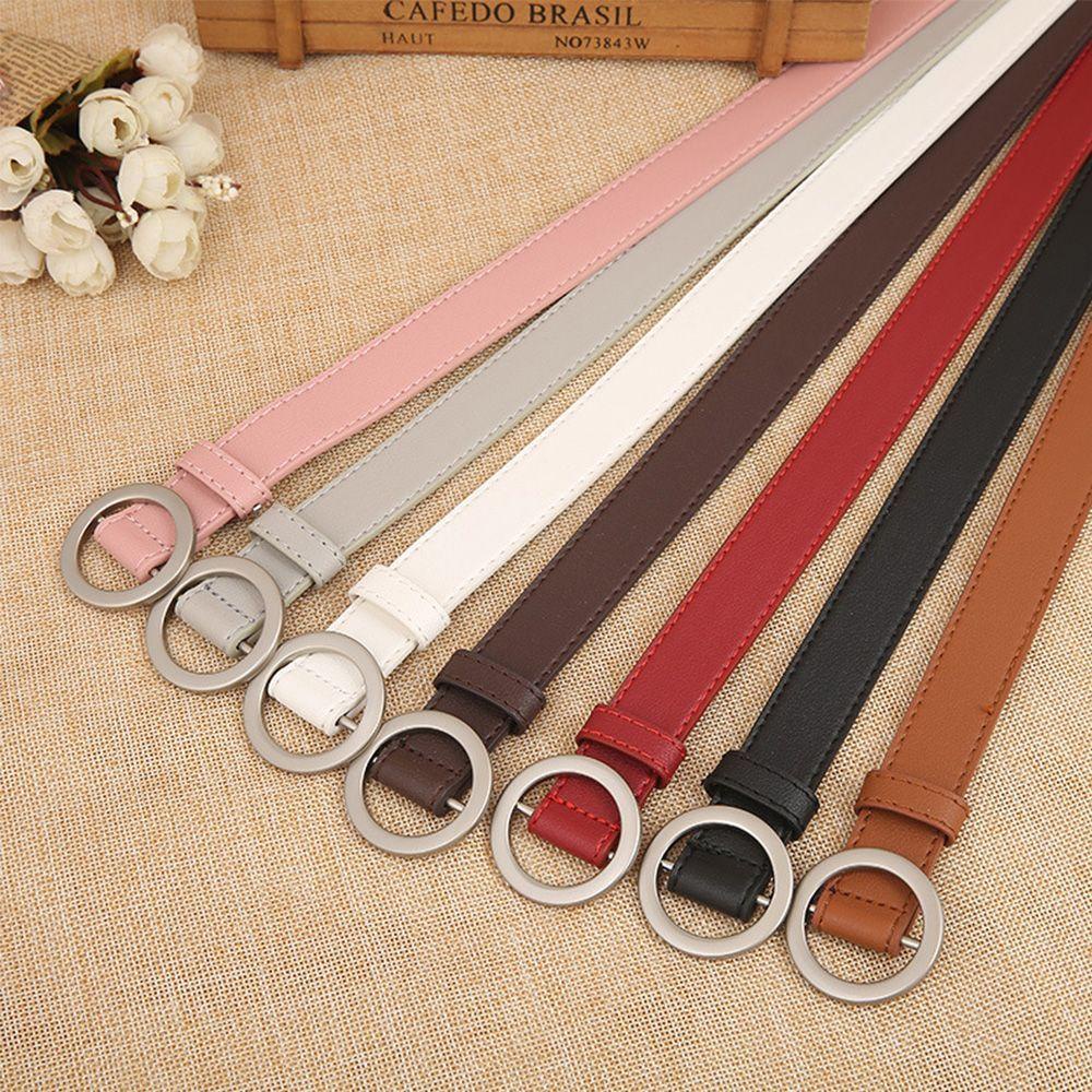 Thắt Lưng Da PU Không Đục Lỗ Thiết Kế Đáng Yêu Thời Trang Cho Nữ