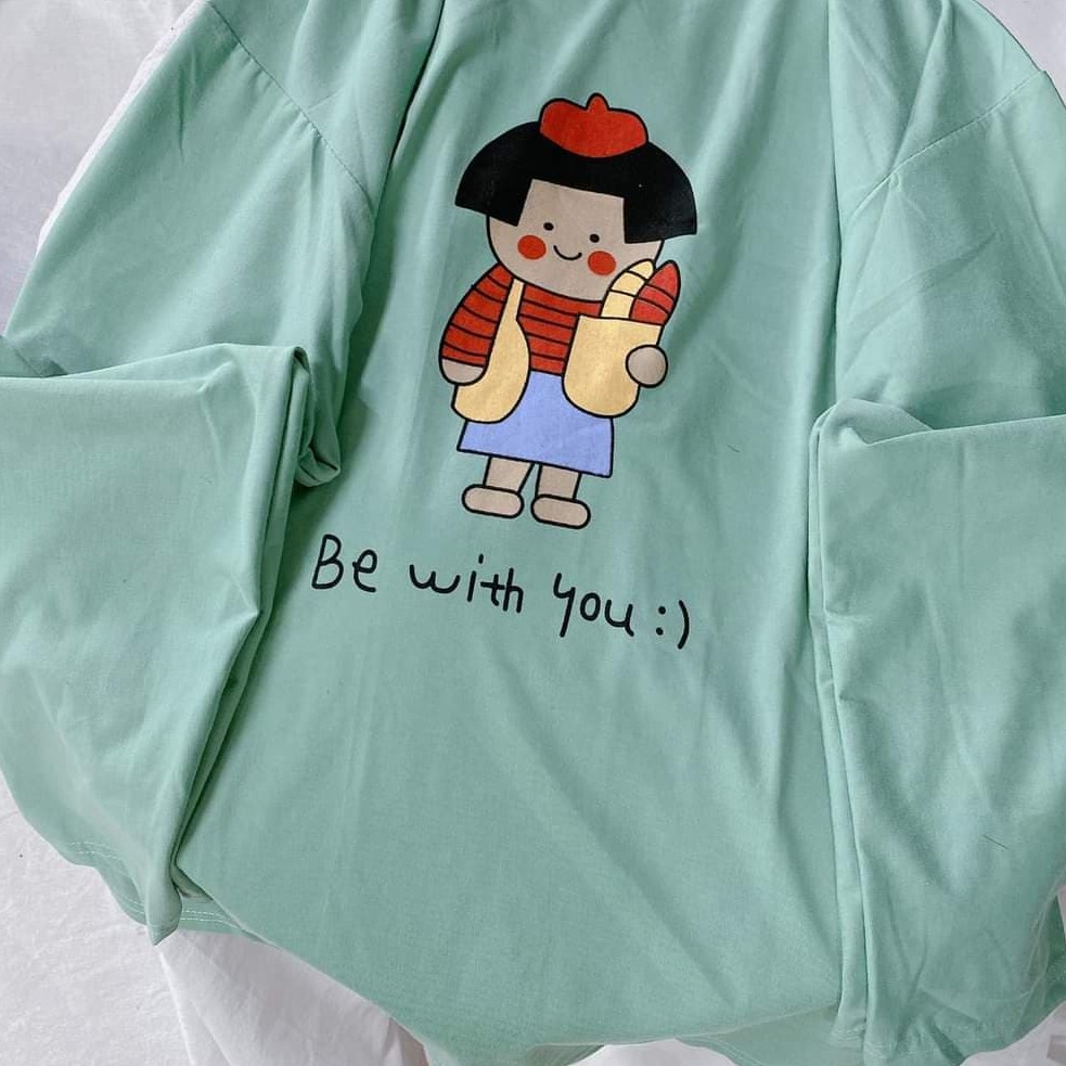 Áo thun nữ dài tay thu đông- áo thun dáng xuông fom rộng em bé Be You