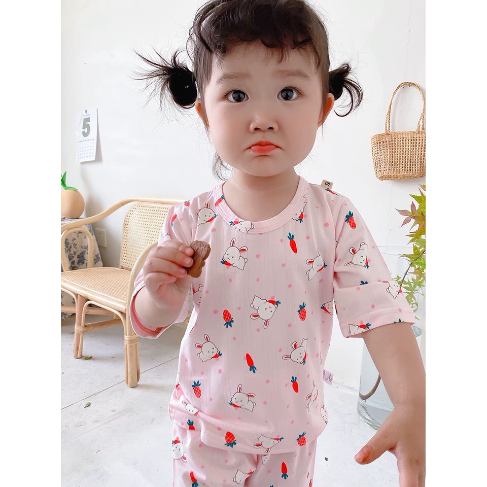 Bộ thun bé gái HC KIDS TBKS104 xinh yêu, dễ thương