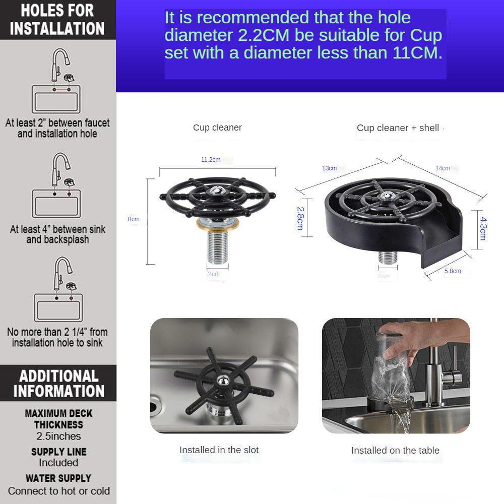 CONOPERY Cọ Rửa Ly Áp Suất Cao Bằng Thép Không Gỉ