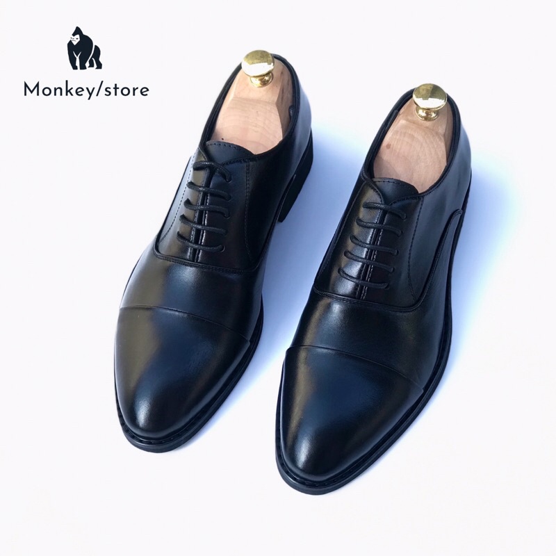 Giày tây buộc dây, Da bò cao cấp - Bảo hành 12 tháng ( Mã GTD01 - Ảnh thật kèm video )