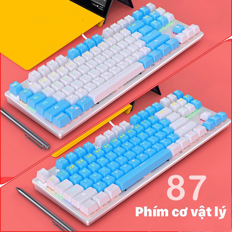 Bàn phím cơ Gaming Latope bàn phím chơi game có dây Full LED RGB K400