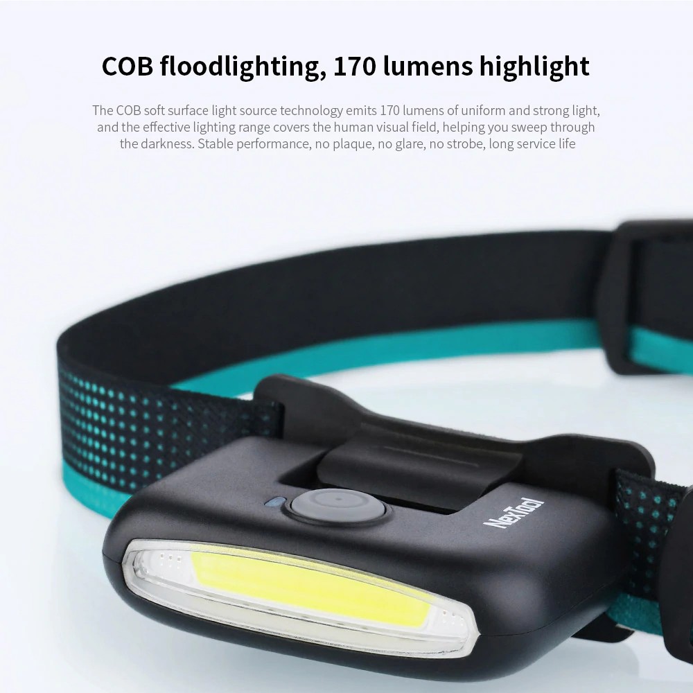 Đèn pin đội đầu XIAOMI YOUPIN Nextool 170 lumen đa năng đi bộ, đạp xe, chạy bộ, đèn cảnh báo, đèn ngủ, đèn đọc sách