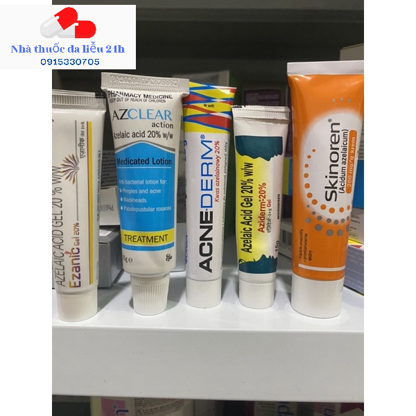 Acne Derm 20% Azelaic Acid tuýp 20g - BaLan - Kem giảm Mụn, mờ thâm, trắng sáng da - Dalieu24h