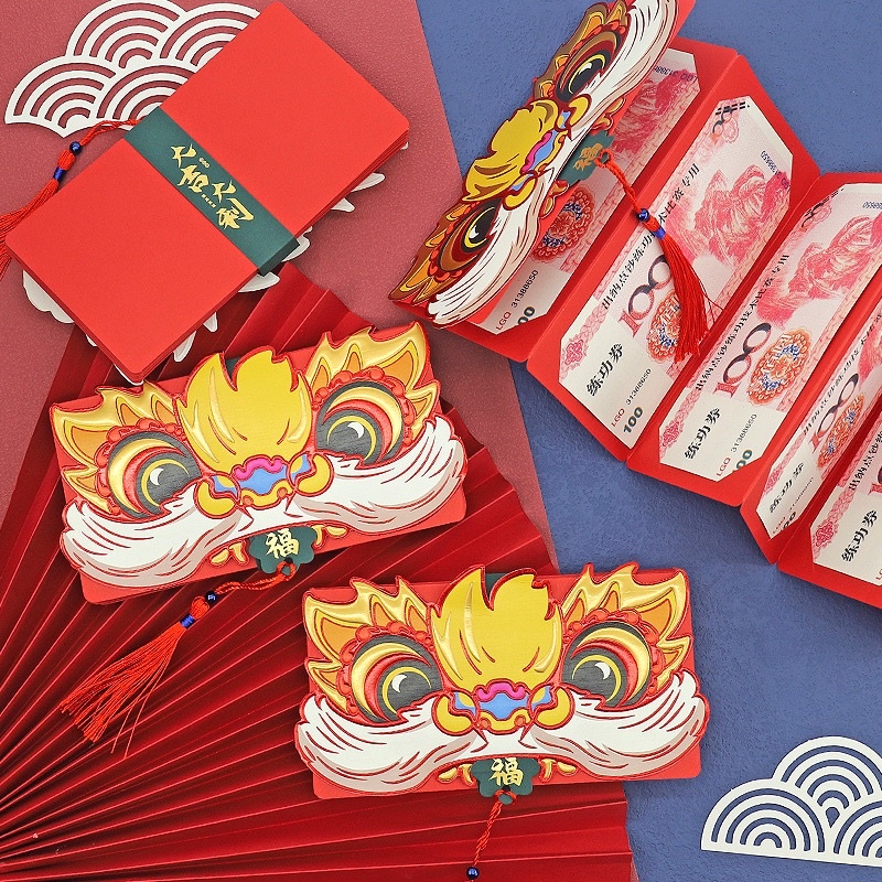 Lì xì tết mẫu mới độc đáo hot trend 2023, thiết kế nằm ngang kéo dài, lì xì nhiều ngăn xếp lớp (HÀNG SẴN)