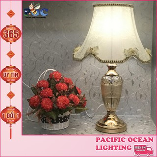 Đèn ngủ để bàn thân pha lê POC MB-6990 Đèn bàn trang trí phòng ngủ phong cách tân cổ điển hiện đại