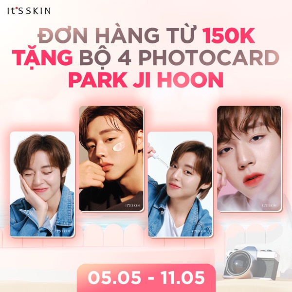 Quà tặng không bán It's Skin Photocard Park Ji Hoon 4 card