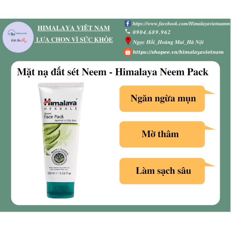 Mặt nạ đất sét Neem giảm mụn, kháng khuẩn - Himalaya Purifying Neem Pack