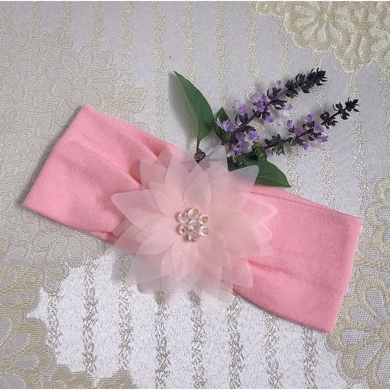 Turban, băng đô vải cotton mềm mịn co giãn cho bé gái