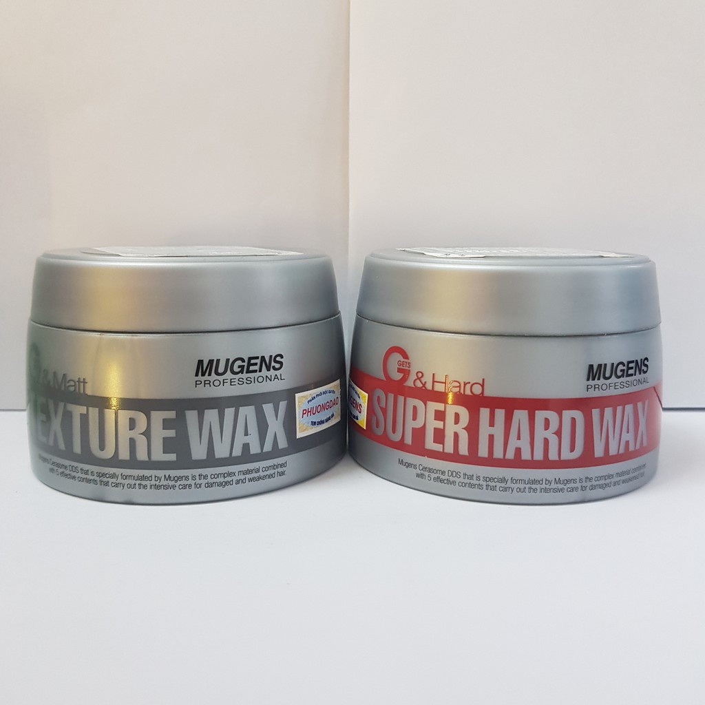 Sáp vuốt tóc cao cấp Mugens Hàn Quốc SUPER HARD WAX+TEXTURE WAX  90G