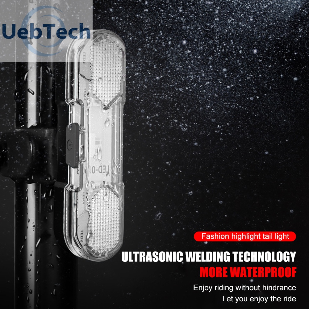 Đèn LED gắn đuôi xe đạp chống thấm nước sạc USB tiện dụng
