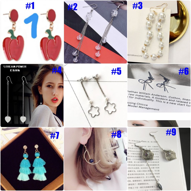 (SALE ĐỒNG GIÁ)  Khuyên tai phong cách Hàn Quốc xinh xắn thanh lịch giá rẻ dành cho nữ