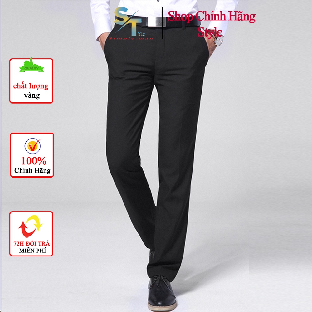 Quần tây nam simple đẹp dáng công sở vải tuyết dáng slimfit co giãn nhẹ giá rẻ chất lượng tốt