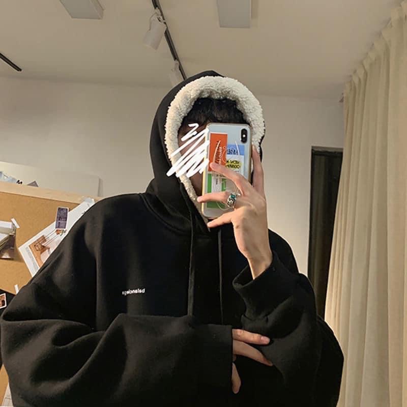 Hoodie dáng thụng siêu dày dặn