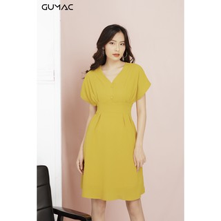Đầm nữ tay dơi cổ V GUMAC MS11946_VANG