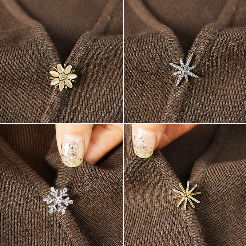 Trâm Cài Áo Đính Đá Opal Cao Cấp Thời Trang Hàn Quốc