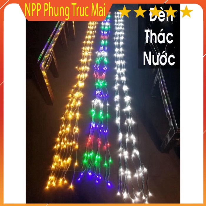 Bộ Đèn Led Thả Rèm Mưa Rơi/ Thác Nước - Đèn Nháy Thả Mành 10 Sợi 2m [có video] tết 2023