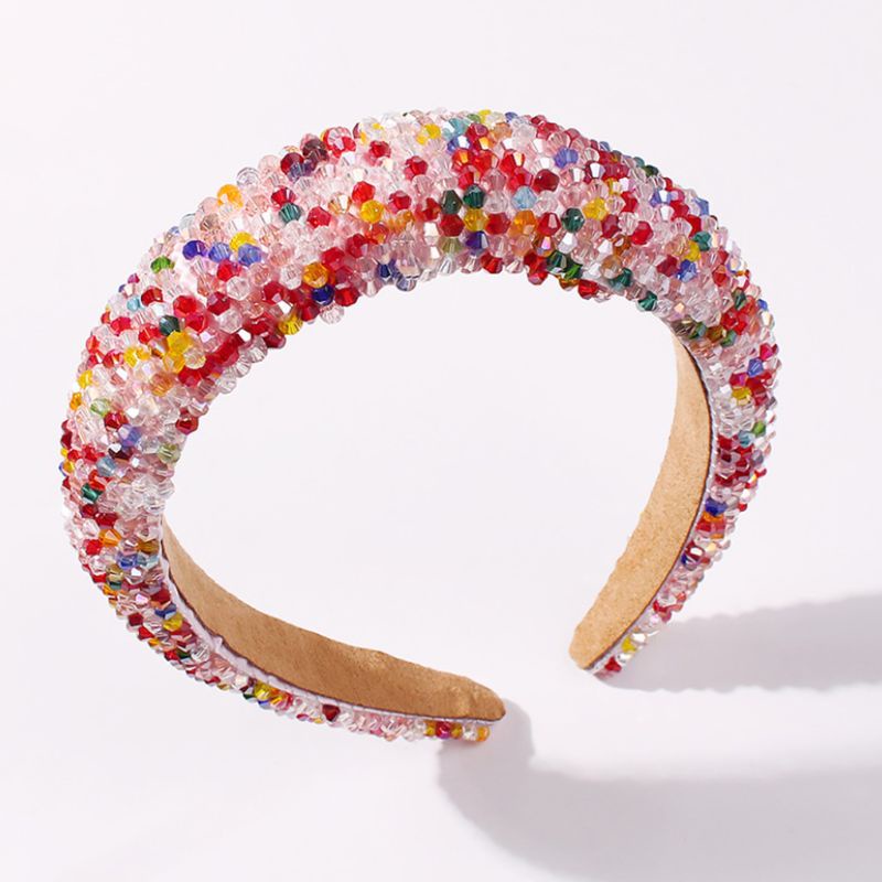 Flgo Băng Đô Cài Tóc Đính Hạt Pha Lê Nhiều Màu Phong Cách Baroque Dành Cho Cô Dâu Trong Tiệc Cướ