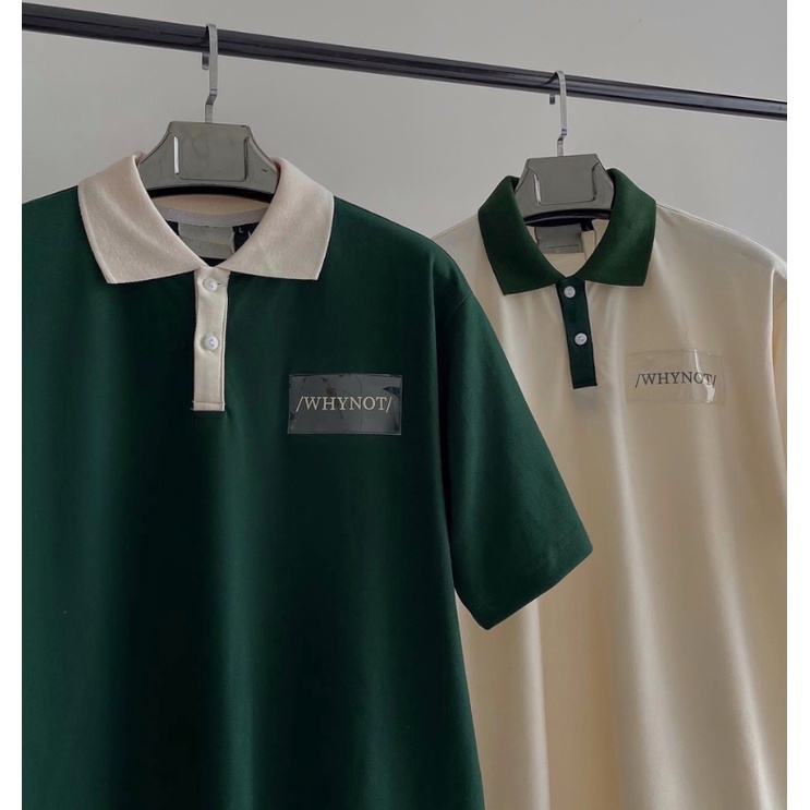 Áo thun polo form rộng Plastic WNS áo polo cổ trụ why not ép nhựa chất thun cá sấu cotton cao cấp Moon
