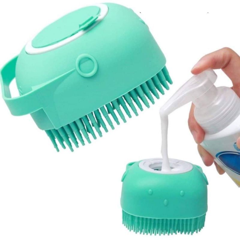 Bàn chải tắm cho chó mèo chứa xà bông