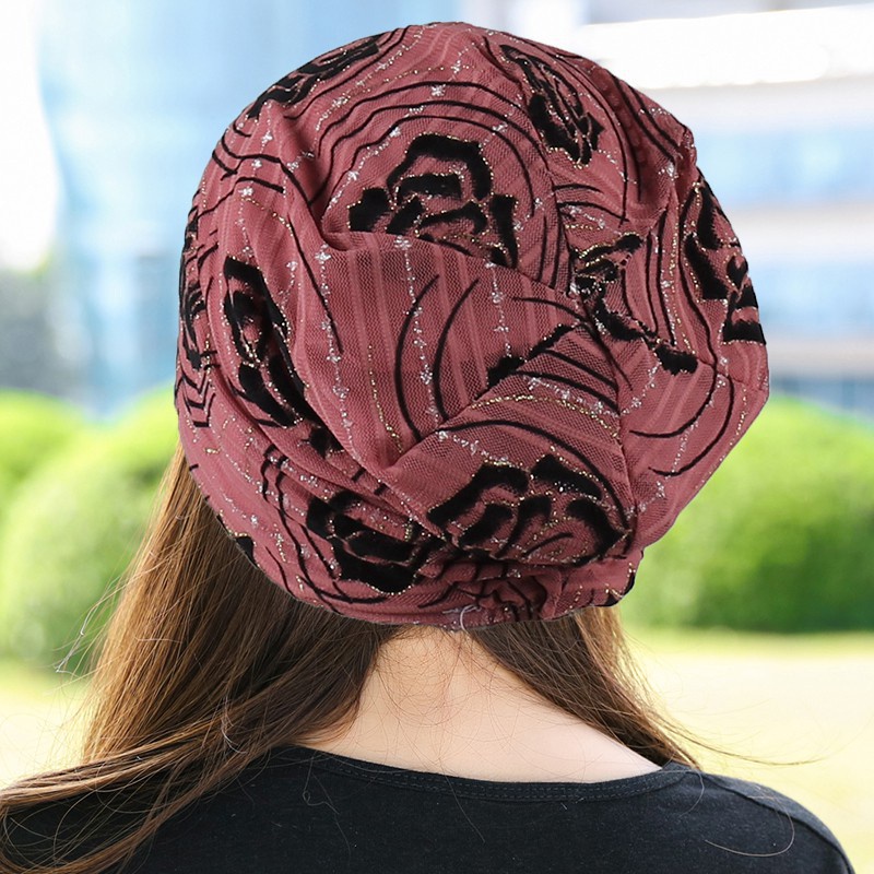 Mũ trùm đầu chống bụi bẩn thoáng khí in họa tiết cho nam và nữ