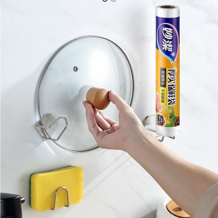 Giá Đỡ Móc Treo Khăn Hình Chữ U Bằng Thép Không Gỉ Gắn Tường Không Cần Đinh