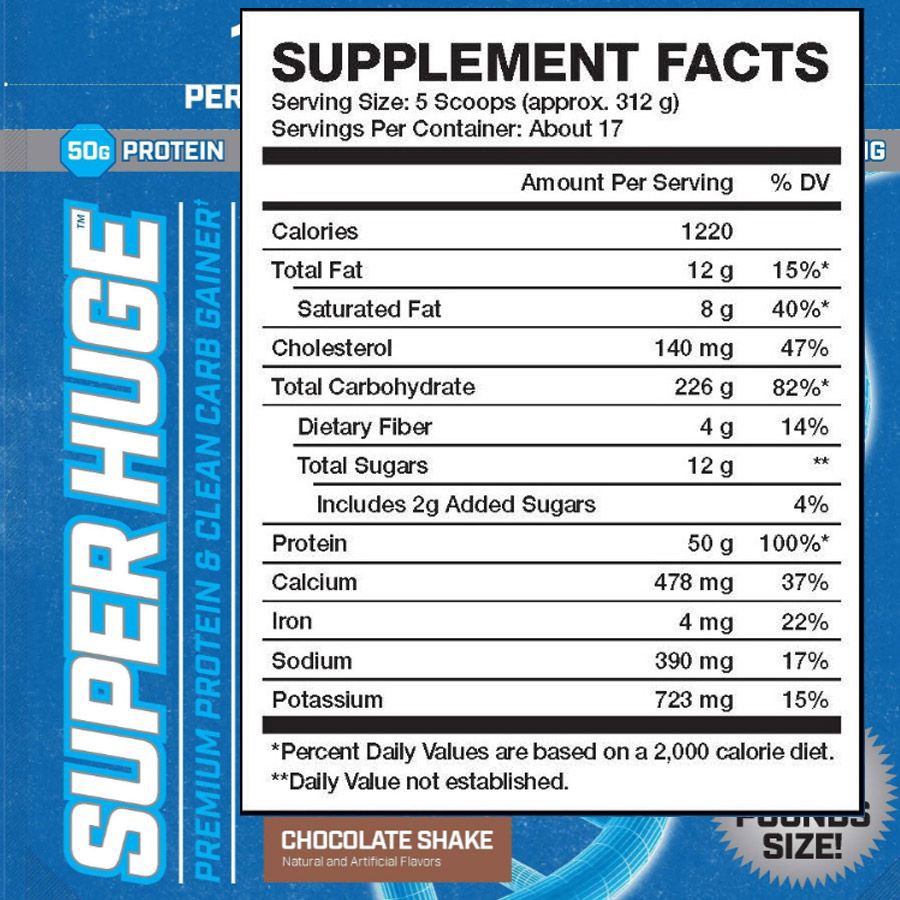 Evogen Super Huge Mass , Sữa Tăng Cân & Cơ Nạc, 50g Protein Cao Cấp, 22g EAA, 10g BCAA, Potent Evozyme