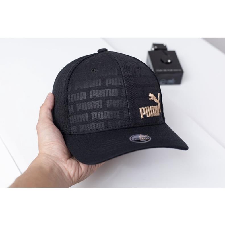 Nón lưỡi trai bít đuôi Pu ma  logo thêu chất cotton Hàn Quốc cao cấp, nón kết màu trắng xanh đen