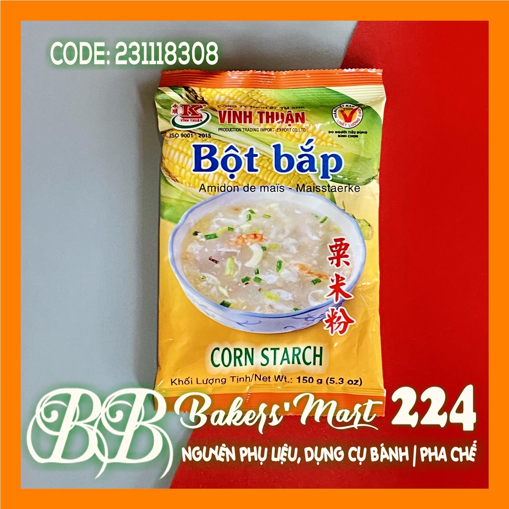 Gói NHỎ 150gr - Bột BẮP hiệu Vĩnh Thuận - Gói 150gr