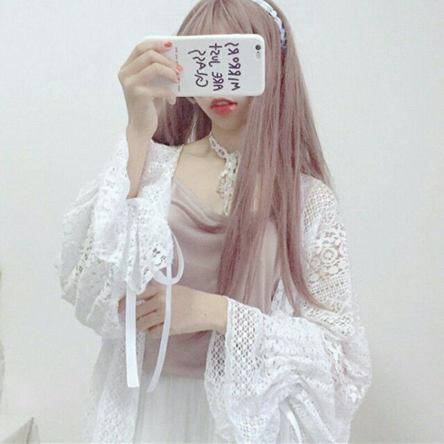 [ORDER]Áo khoác ren mỏng nơ tay tiểu thư | BigBuy360 - bigbuy360.vn