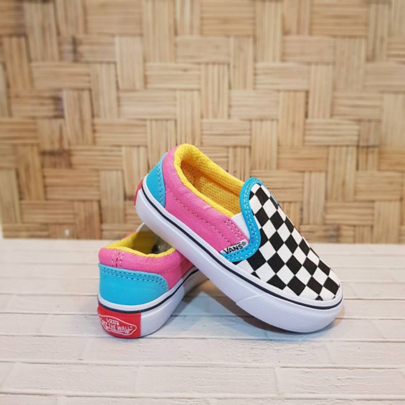 Giày bata Vans màu hồng Size 16-35 thời trang năng động