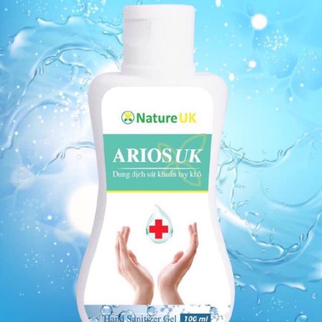 [Cty Dược Sx] Nước Rửa Tay Khô Diệt Khuẩn - Gel Rửa Tay Khô Arios UK 100ml - Dùng Trong Bệnh Viện | BigBuy360 - bigbuy360.vn