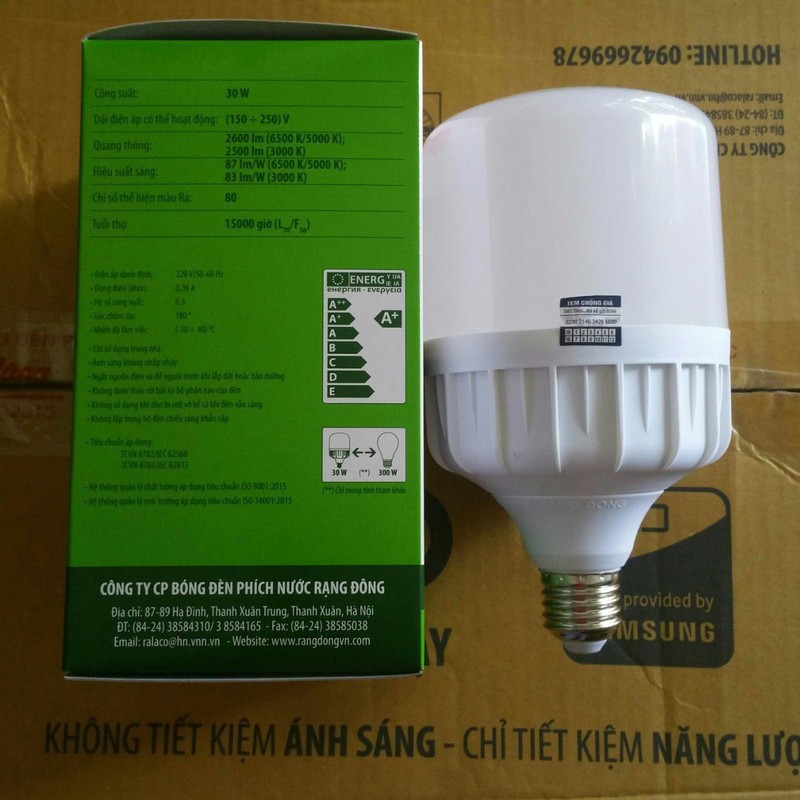 [CHÍNH HÃNG] Đèn LED Trụ 30W Rạng Đông, Chip LED Samsung Siêu Sáng