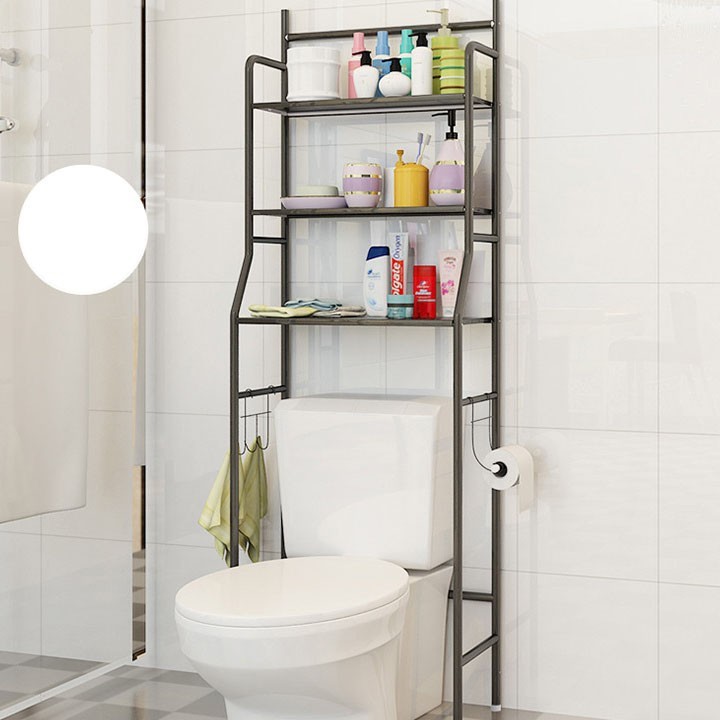 Kệ Để Đồ 3 Tầng Cao Cấp Phía Sau Bồn Cầu, Nhà Tắm ( Loại To )