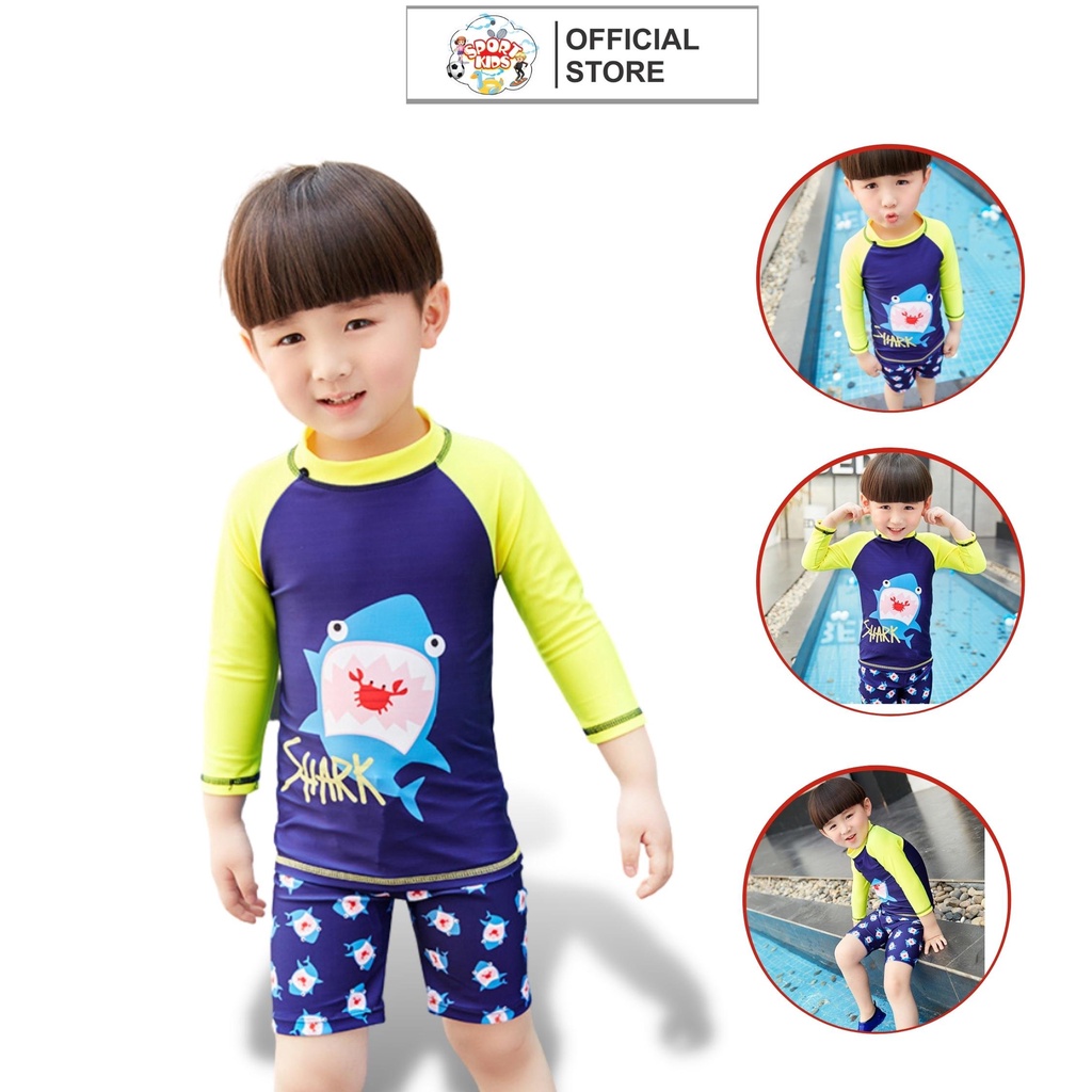 Đồ Bơi Bé Trai Sportkids In Hình Cá Mập Danh Cho Bé Từ 10kg Đến 45kg