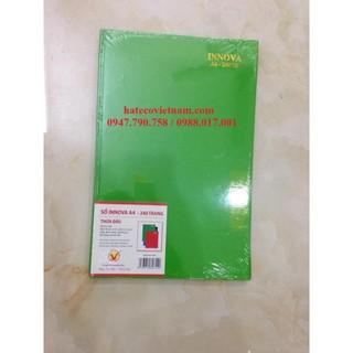 Sổ bìa cứng Innova A4-240 trang THỪA ĐẦU