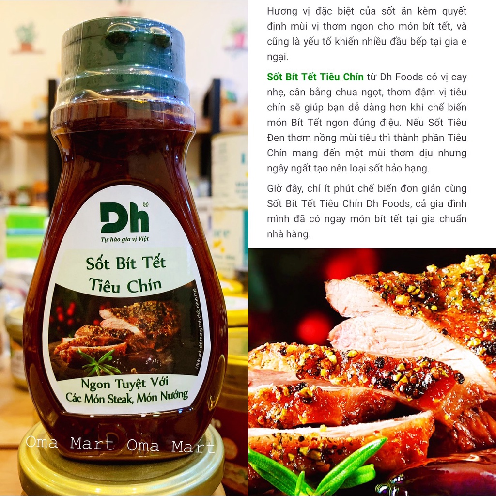 Sốt ướp DH Foods gia vị nước xốt chế biến bít tết hải sản đồ nướng 200g