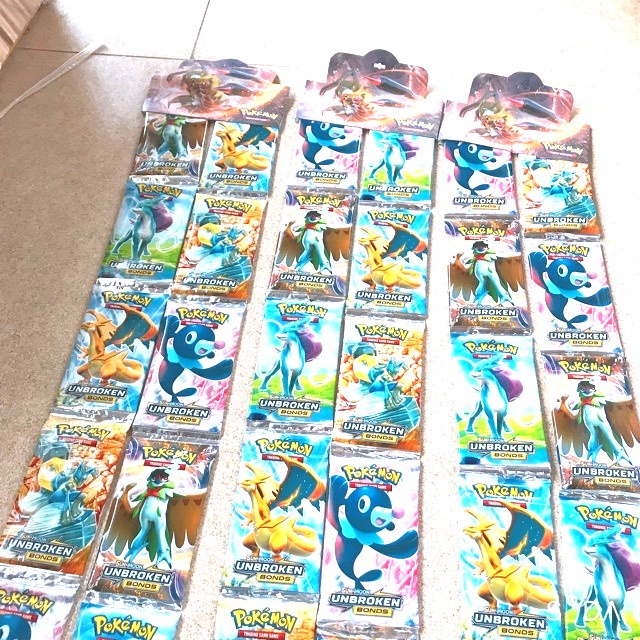 Thẻ bài Pokemon dây ( dây 12 gói_8thẻ/gói)