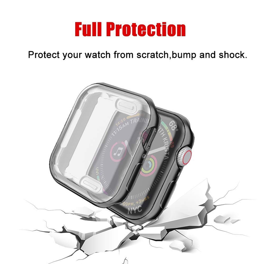 360 Full Plating Case Apple Watch Case 38mm 42mm 40mm 44mm Iwatch Series 5 4 3 2 1 Protective Frame TPU Soft Cover Smartwatch accessories