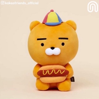 Gấu bông rian mũ cầu vồng ôm hotdog chính hãng