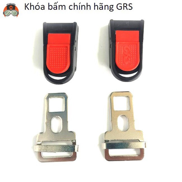 Bộ khóa cài mũ bảo hiểm GRS đủ loại, có thể thay thế được cho tất cả các loại mũ nón bảo hiểm trên thị trường